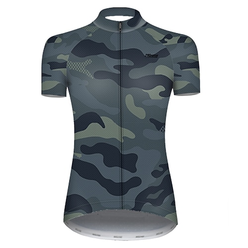 

21Grams Women's Cycling Jersey Short Sleeve Bike Jersey Top with 3 Rear Pockets Mountain Bike MTB Road Bike Cycling Cycling Breathable Ultraviolet Resistant Quick Dry Camouflage Patchwork Camo