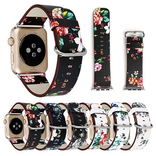 

1 pcs Smart Watch Band for Apple iWatch Series 8 7 6 5 4 3 2 1 SE Quilted PU Leather Silicone Smartwatch Strap Soft Elastic Breathable Sport Band Classic Buckle Leather Loop Replacement Wristband