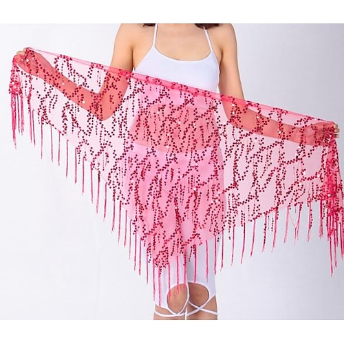 

dance accessories women's stretch yarn / sequined paillette hip scarf