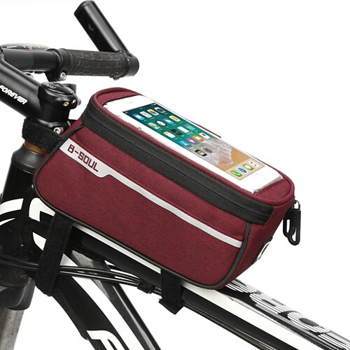 

Cell Phone Bag Bike Frame Bag Top Tube 6.8 inch Cycling for Black Blue Red Bike / Cycling