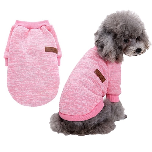 Daopwlkom Pet Dog Puppy Hoodies Sweaters Soft Knitwear Dog Sweatershirt Soft Thickening Warm Clothes for Small Dog Cats
