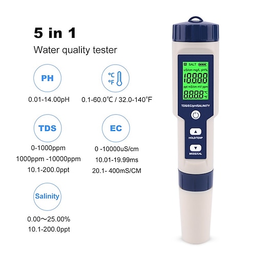 

Waterproof Digital Salt Concentration Meter Kitchen Sea Water Salinity Meter Salimeter for Food Farming Fish PondSoup