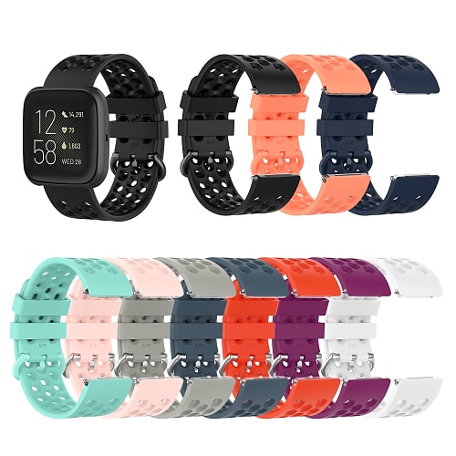 

1 pcs Smart Watch Band for Fitbit Versa 2 / Versa / Versa Lite Silicone Smartwatch Strap Soft Breathable Sport Band Replacement Wristband
