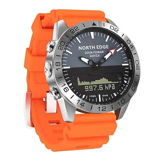 

NORTH EDGE Digital Watch for Men Analog Digital Analog - Digital Digital Sporty Casual Outdoor Altimeter Compass Dive Stainless Steel Silicone / One Year / Japanese / Japanese