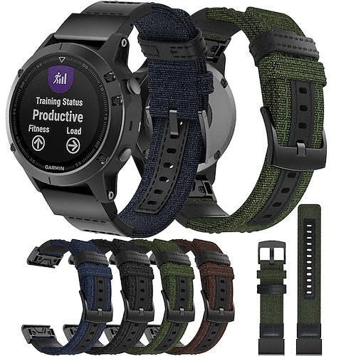 

Compatible with Garmin Fenix 6 Watch Strap, Easy Fit 22mm Nylon Replacement Watch Band for Fenix 6/Fenix 6 Pro/Fenix 5/Fenix 5Plus Smartwatch