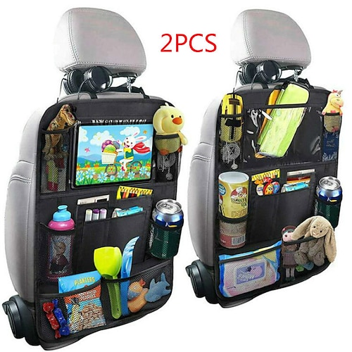 

New Arrival Convenient Car Seat Back Organizer Multi-Pocket Storage Bag Box Case Car storage bag Tablet Holder Storage Organizer-2PCS