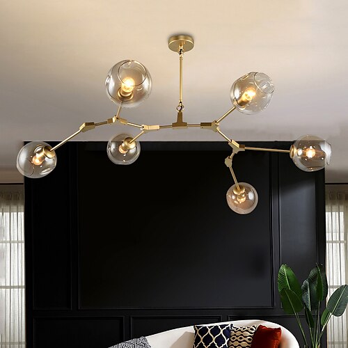 

140cm Chandelier Sputnik Design Pendant Light Nordic Gold Metal Painted Finishes Contemporary Living Room Dining Room Bedroom