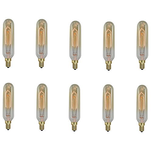 

10pcs / 6pcs 40 W E14 T10 Warm White 2200-2700 k Retro / Dimmable / Decorative Incandescent Vintage Edison Light Bulb 220-240 V