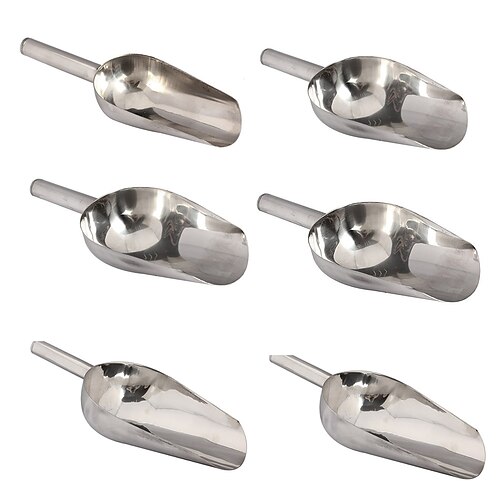 

8 Inch Stainless Steel Coffee Ice Scraper Food Buffet Candy Bar Ice Scoops Shovel
