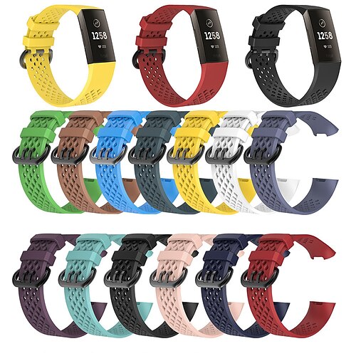 

1 pcs Smart Watch Band for Fitbit Charge 3 / Charge 3 SE / Charge 4 Silicone Smartwatch Strap Soft Breathable Sport Band Replacement Wristband