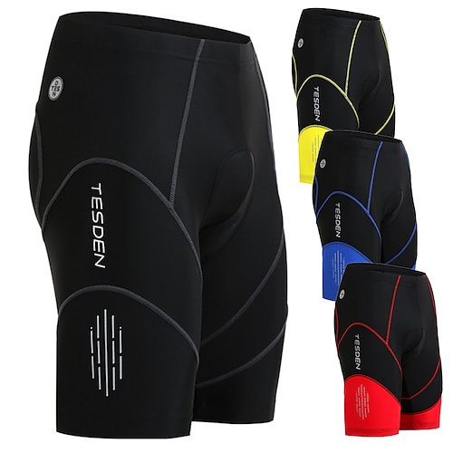 

TESDEN Men's Cycling Padded Shorts Summer Nylon Spandex Black Red Blue Stripes Bike Shorts Quick Dry Sports Stripes Mountain Bike MTB Road Bike Cycling Clothing Apparel / Advanced / High Elasticity