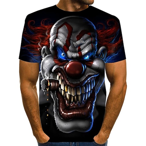 

Men's T shirt Tee Shirt Graphic Round Neck Rainbow Plus Size Daily Going out Short Sleeve Print Clothing Apparel Streetwear Exaggerated