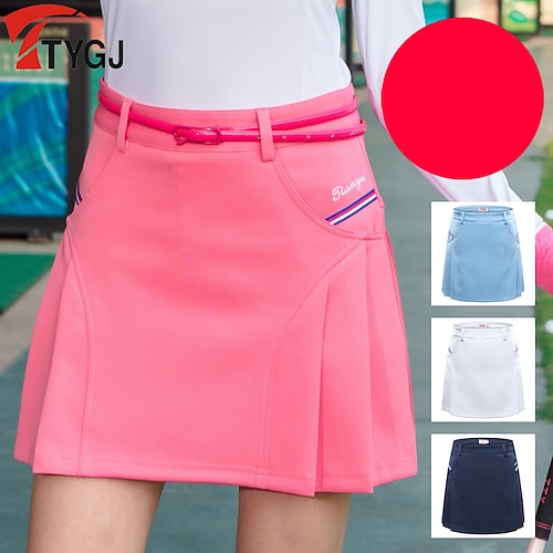 

Women's Tennis Skirts Golf Skirts Golf Skorts Breathable Quick Dry Moisture Wicking Skirt Pure Color Solid Color Fashion Summer Gym Workout Tennis Golf / Stretchy / Athleisure / Lightweight