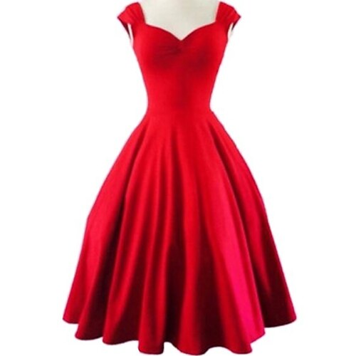 

A-Line Elegant Vintage Cocktail Party Prom Dress Sweetheart Neckline Sleeveless Short / Mini Satin with Pleats 2022