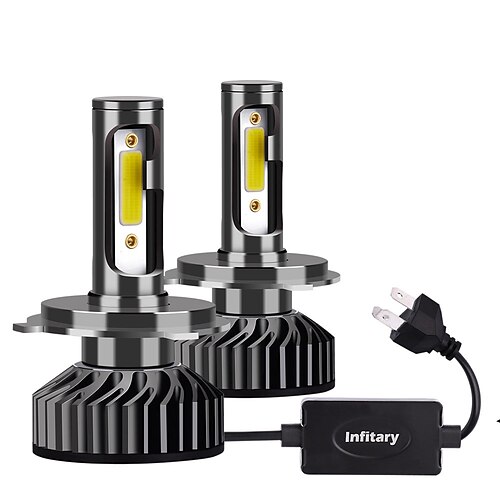 

2pcs Infitary Mini H4 H7 LED Car Headlight Bulb 12000LM 6500K H1 H3 H7 H11 9005 9006 9004 9007 Running Auto Fog Head Lamp