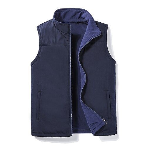 

Per uomo Gilet / gilet da escursionismo Giacca reversibile Giacca in pile da escursione Soprabiti Cappotto Superiore Esterno Tenere al caldo Antivento Traspirante Leggero Inverno Vello Nero Blu scuro