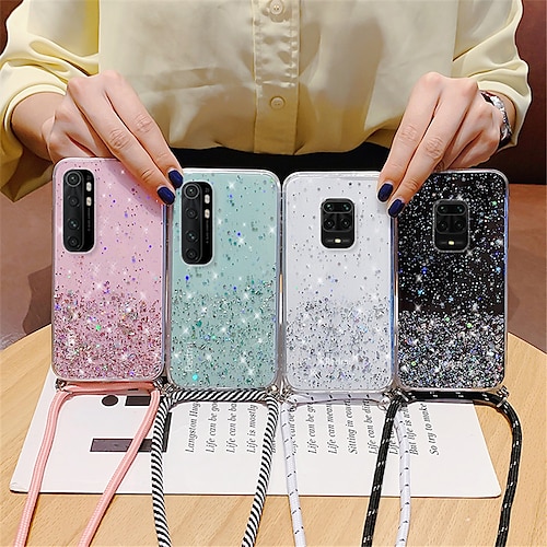 

Sparkle Glitter Strap Cord Chain Phone Necklace Lanyard Case For Huawei Honor 30 30Pro 20 20Pro Mate 30 20Pro P40 P30Pro p20 Nova 7 7Pro 6SE 5 5iPro Y5P Y6P Y7P