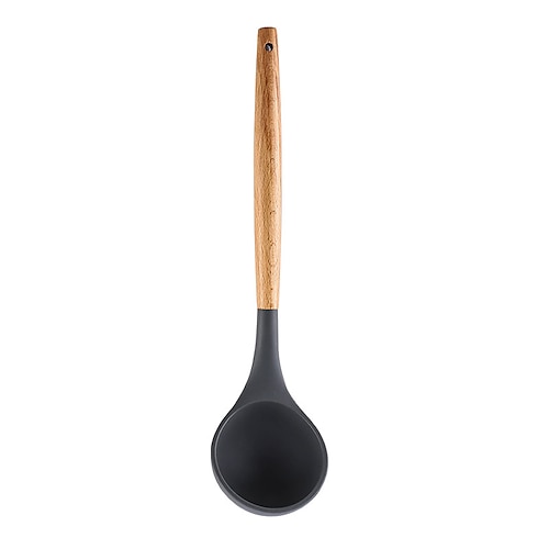 Silicone Cooking Utensils Set Non-Stick Spatula Shovel Wooden Handle  Cooking Tools Set With Storage Box