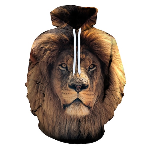 

Men's Hoodie Rainbow Hooded Graphic Lion Holiday Weekend 3D Print Casual Clothing Apparel Hoodies Sweatshirts