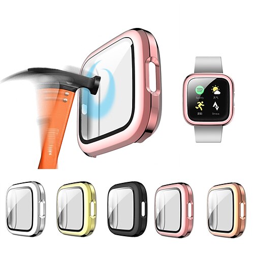 

Glass and case For Fitbit Versa 2 Tempered bumper Screen Protector and cover Versa 2 watch Accessories