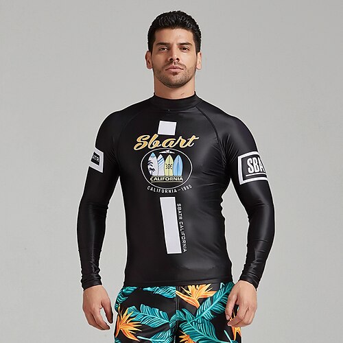 

Men's Rash Guard UV Sun Protection UPF50 Breathable Long Sleeve Sun Shirt Swimming Surfing Beach Water Sports Autumn / Fall Spring Summer / Stretchy / Quick Dry / Lightweight / Quick Dry