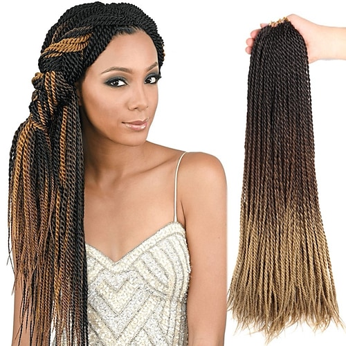 

Faux Locs Dreadlocks Senegalese Twist Box Braids Synthetic Hair Braiding Hair 30 roots / pack 1pack