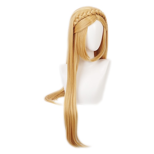 

The Legend of Zelda Princess Zelda Cosplay Wigs Women's Braid 33 inch Heat Resistant Fiber Straight Blonde Adults' Anime Wig