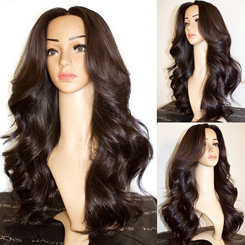 

Synthetic Wig Body Wave with Baby Hair Wig Very Long Natural Black Synthetic Hair 68~72 inch Women's New Arrival Black