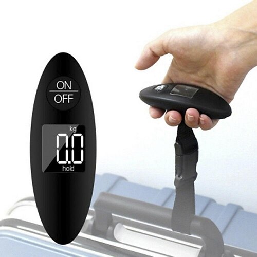 

LCD Digital Electronic Luggage Scale Portable Suitcase Handled Travel Bag Weighting Fish Hook Hanging 40kg to 60g