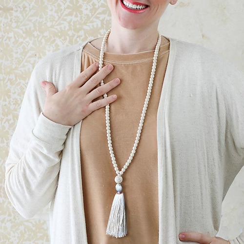 

Long Necklace For Women's Wedding Gift Masquerade Stone Tassel