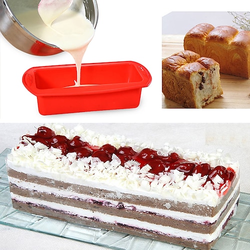 

1pc Cake Molds Multifunction Rectangular Silicone Cake Molds Multifunction