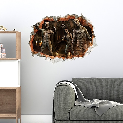 

Halloween Party Halloween Decor Horror Ghost 3D Halloween Zombies Wall Stickers Decorative Wall Stickers, PVC Home Decoration Wall Decal Wall Decoration / Removable 45X60CM