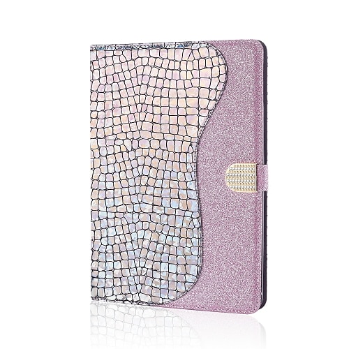 

Case For Samsung Galaxy Tab S6 S8 Plus A7 A 8.0 Card Holder Magnetic Glitter Shine Full Body Cases Solid Colored Glitter Shine PU Leather