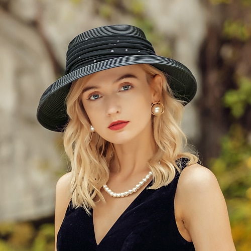 

Polyester Headwear / Straw Hats with Lace 1pc Special Occasion Headpiece