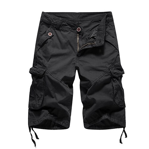Pantalones Cortos Cargo De Ajuste Relajado Con Cremallera De Pantalones Cortos Cargo De Ajuste Relajado Con Cremallera De
