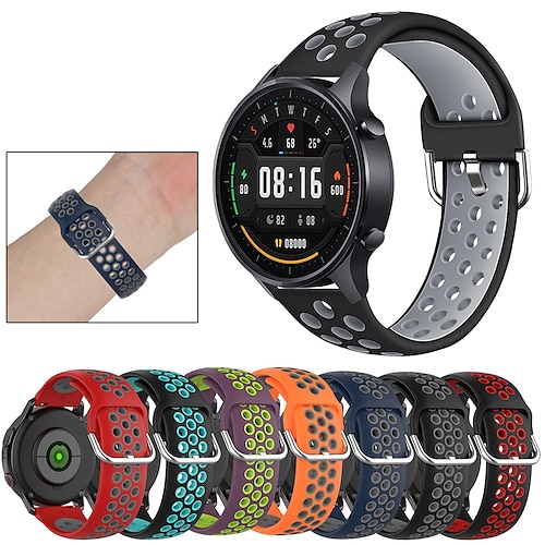 

Sport Silicone Wrist Strap Watch Band for Xiaomi Watch Color / Amazfit Bip S / Amazfit GTR 47mm / GTR 42mm / Amazfit Stratos 3 / Amazfit Stratos 2 2S / Pace / GTS Replaceable Bracelet Wristband
