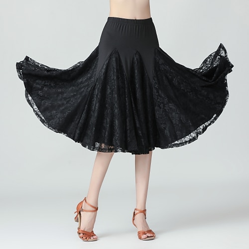 

Ballroom Dance Skirts Lace Women's Performance Daily Wear High Polyester