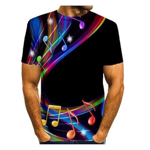 

Men's T shirt Tee Graphic Round Neck Black Daily Short Sleeve Print Clothing Apparel Basic