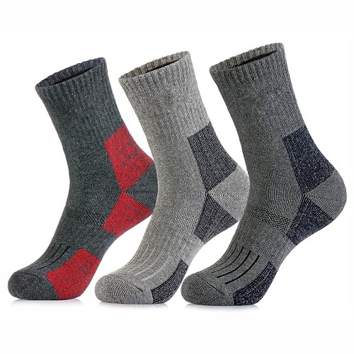 

3 Pack Full Cushioned Hiking Walking Socks Quarter Crew Socks Men's Women's Hiking Socks Ski Socks Outdoor Breathable Moisture Wicking Anti Blister Soft Socks Cotton Camping Hiking Hunting Fishing