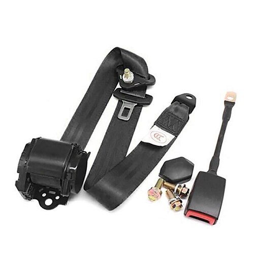 

Universal Three-point Automatic Seat Belt For Car Stopper Spacing Limit Buckle Clip Retainer Adjustable Seat Belt with Cam Lock