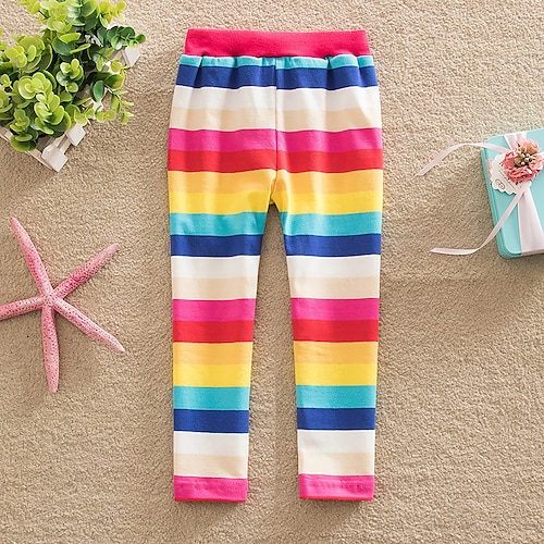 

Bambino Bambino (1-4 anni) Da ragazza Giornata universale dell'infanzia Ghette Arcobaleno Rosso Arcobaleno A strisce Lacci Cotone Attivo Essenziale Collant