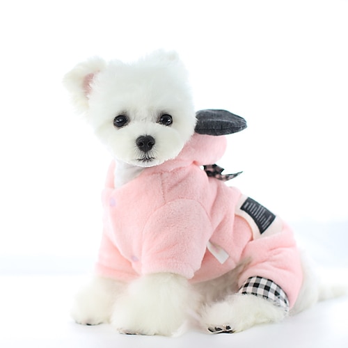 

Dog Coat Pajamas Plaid / Check Cute Casual / Daily Winter Dog Clothes Puppy Clothes Dog Outfits Warm Pink Gray Costume for Girl and Boy Dog Polyster XS S M L XL