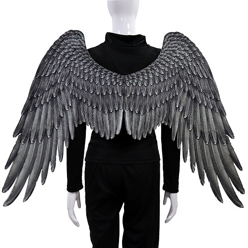 

Angel Wings Cloak Adults' Men's Cosplay Halloween Festival / Holiday Nonwoven White / Black Men's Women's Easy Carnival Costumes