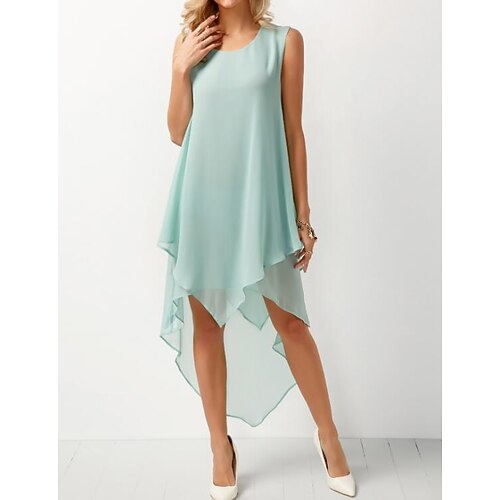 

Women's Shift Dress Mini Dress Black Blue Pink Sleeveless Pure Color Plus High Low Spring Summer V Neck Modern 2022 S M L XL XXL 3XL 4XL 5XL