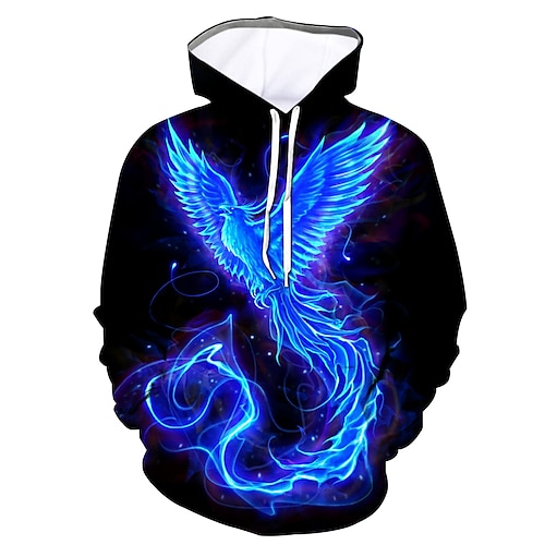 

Men's Unisex Hoodie Pullover Hoodie Sweatshirt Green Blue Pink Gold Hooded Graphic Bird Daily Going out 3D Print Plus Size Casual Spring & Summer Clothing Apparel Hoodies Sweatshirts Long Sleeve