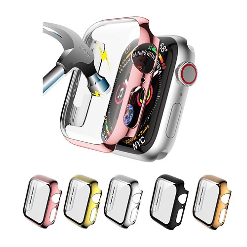 

Coque Compatible avec Apple iWatch Series 7 / SE / 6/5/4/3/2/1 / Apple Watch Series SE / 6/5/4/3/2/1 Verre Trempé / PU Suivre Couverture