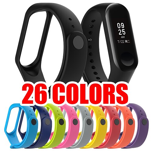 

26 Colors For Xiaomi Mi Band 4 Replacement Strap Wristband Watch Band Strap Silicone TPE Sport Smaetwatch Bracelet Band Smart Accessories