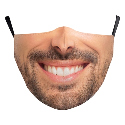 

Men's Face cover Polyester Basic Funny Sports Outdoor Print 3D 1pc / pack Mask Windproof Dustproof