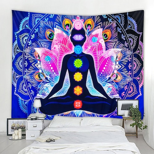

Mandala Bohemian Wall Tapestry Art Decor Blanket Curtain Hanging Home Bedroom Living Room Dorm Decoration Boho Hippie Psychedelic Floral Flower Lotus Buddha Indian