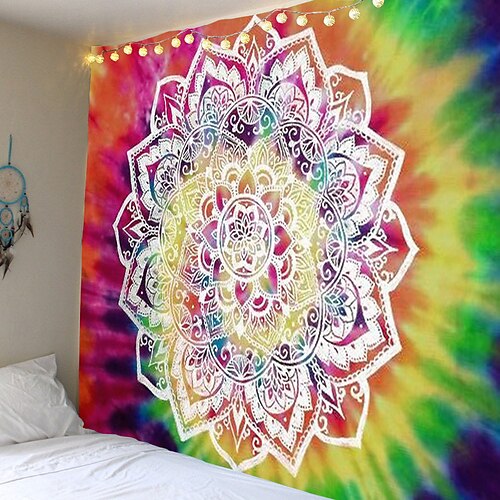 

Mandala Bohemian Wall Tapestry Art Decor Blanket Curtain Hanging Home Bedroom Living Room Dorm Decoration Boho Hippie Psychedelic Floral Flower Lotus Indian